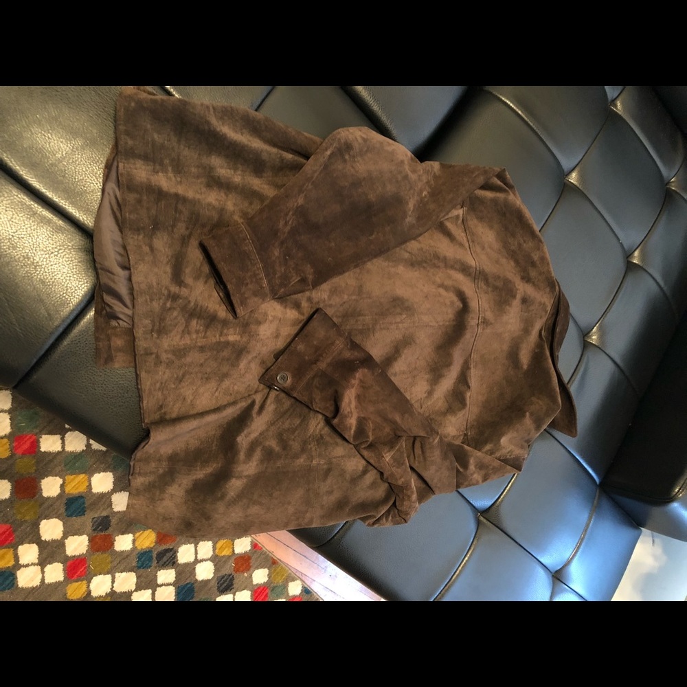Sued brown jacket - Picture 4 of 5